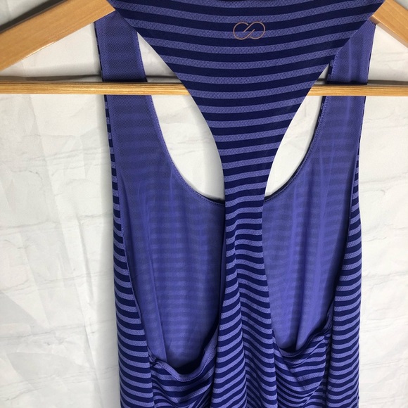 Calia by Carrie Underwood Purple Striped Move Racerback Tank Top Size Small - Picture 4 of 10